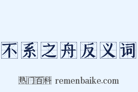 不系之舟反义词是什么意思的图片